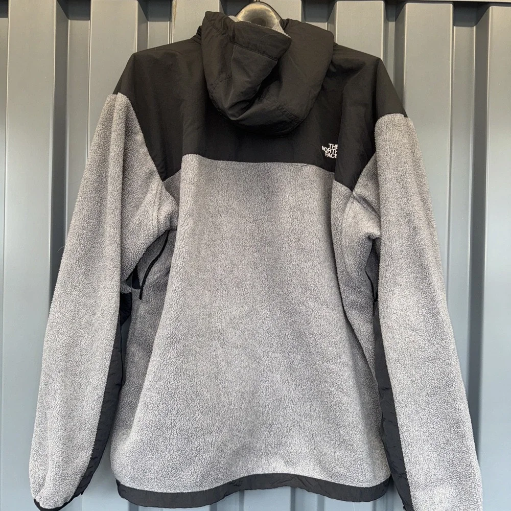 The North Face Jacket Mens X Large Denali Grey Black Polartec Full Zip W Hood
